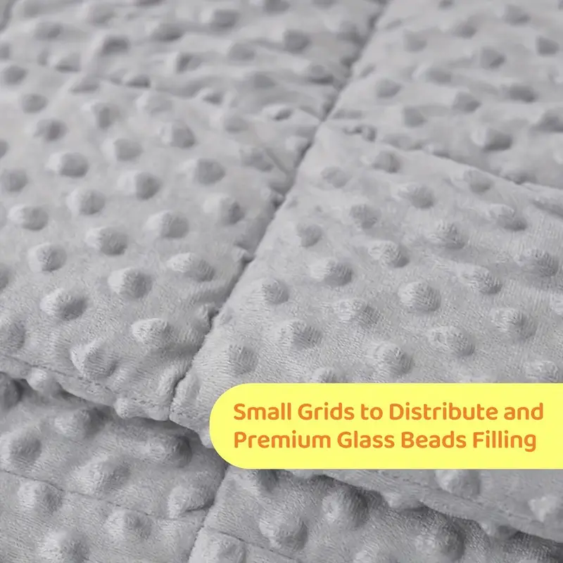 Weighted Blanket For Adult (10lbs, 48"×72", Grey), Luxury Velvet Adult Weighted Blankets, Soft Small Weighted Blanket, Breathable Soft Minky Weighted Throw Blanket For All Season, Nap Blanket, Heavy Blanket With Premium Glass Beads
