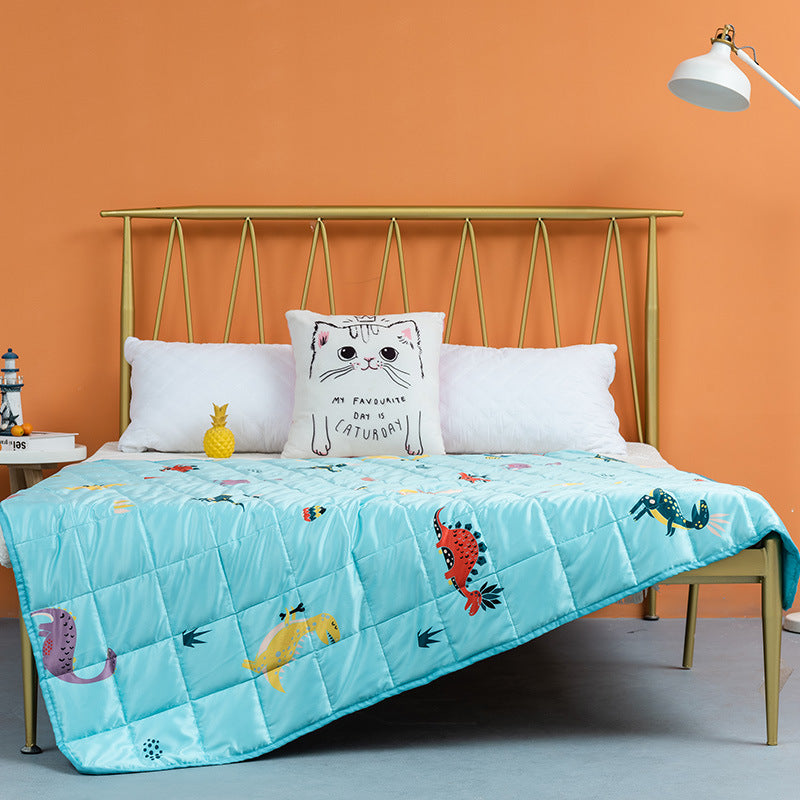 George's Dinosaur Cartoon Print Weighted Blanket for Kids