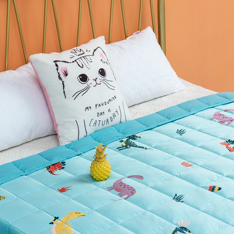 George's Dinosaur Cartoon Print Weighted Blanket for Kids