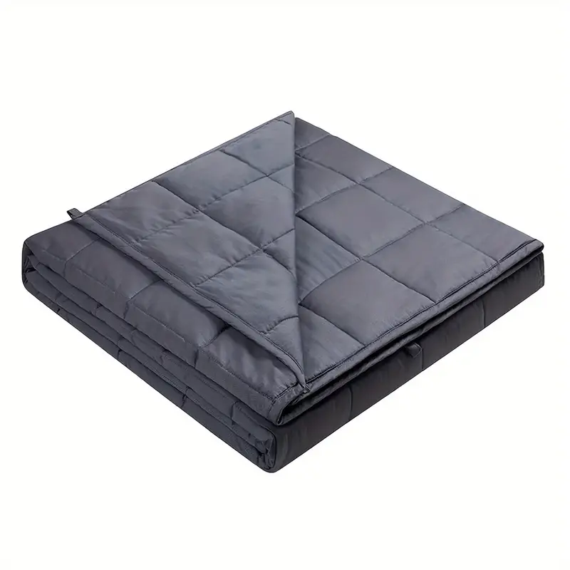 Weighted Blanket (60''x80'', 12lbs, 15lbs, 20lbs, Queen Size Dark Grey) For Adults, High Breathability Heavy Blanket, Soft Material With Premium Glass Beads