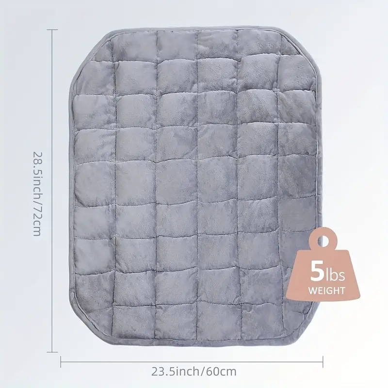 Small Weighted Body Blanket With Glass Bead Filled, Cozy Luxury Crystal Velvet Weighted Lap